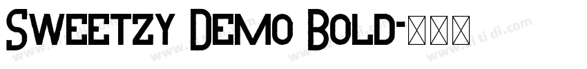 Sweetzy Demo Bold字体转换